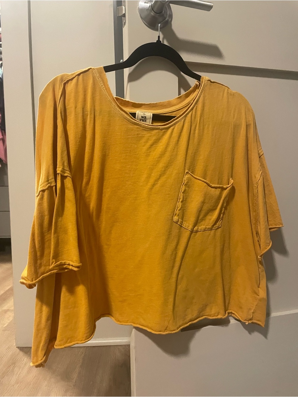 We The Free Boxy Short Sleeve Pocket Tee in Mustard